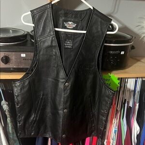 Harley-Davidson Black Leather Biker Vest